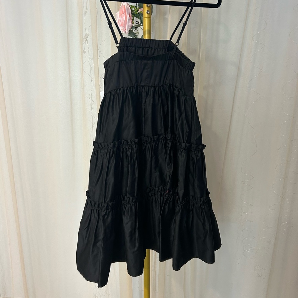 CeCe Black Tiered Mini Dress - Picture 6 of 8